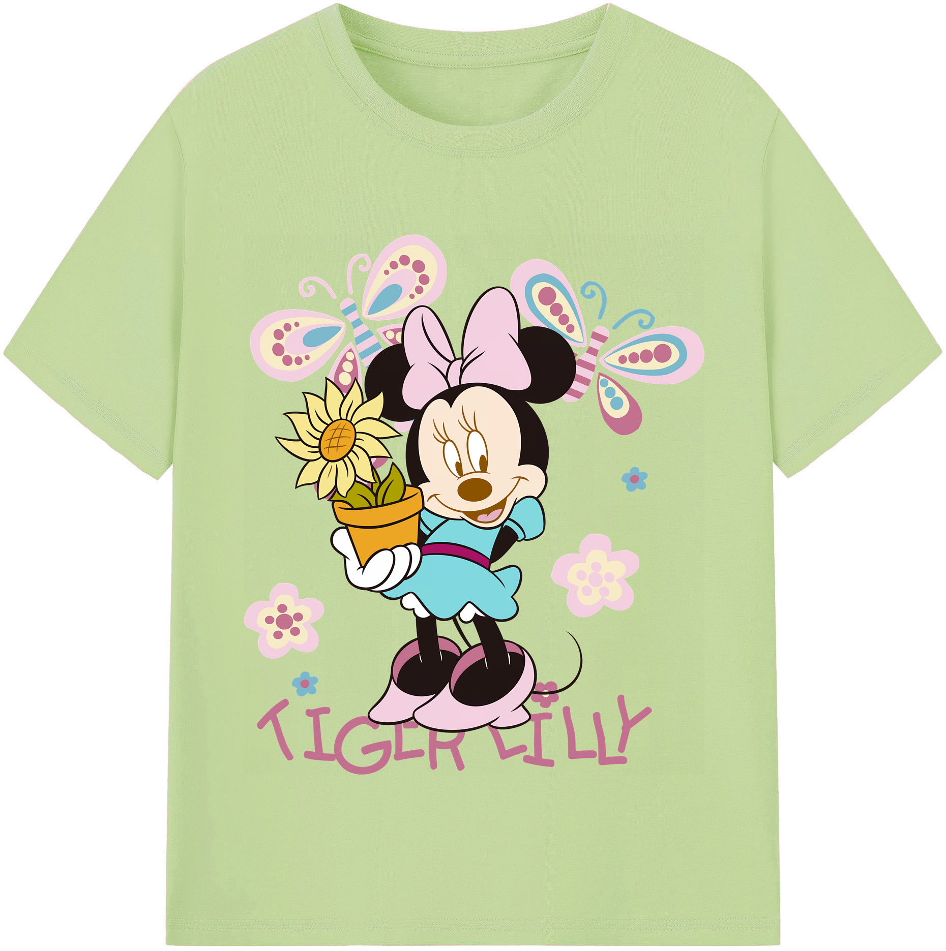 （画像用） ミッキーマウス Mickey Mouse 綿100％半袖Tシャツ（フロントプリント）